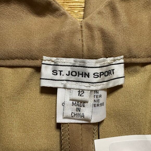 St. John Sport tan career pants 12 the real real - Picture 3 of 9